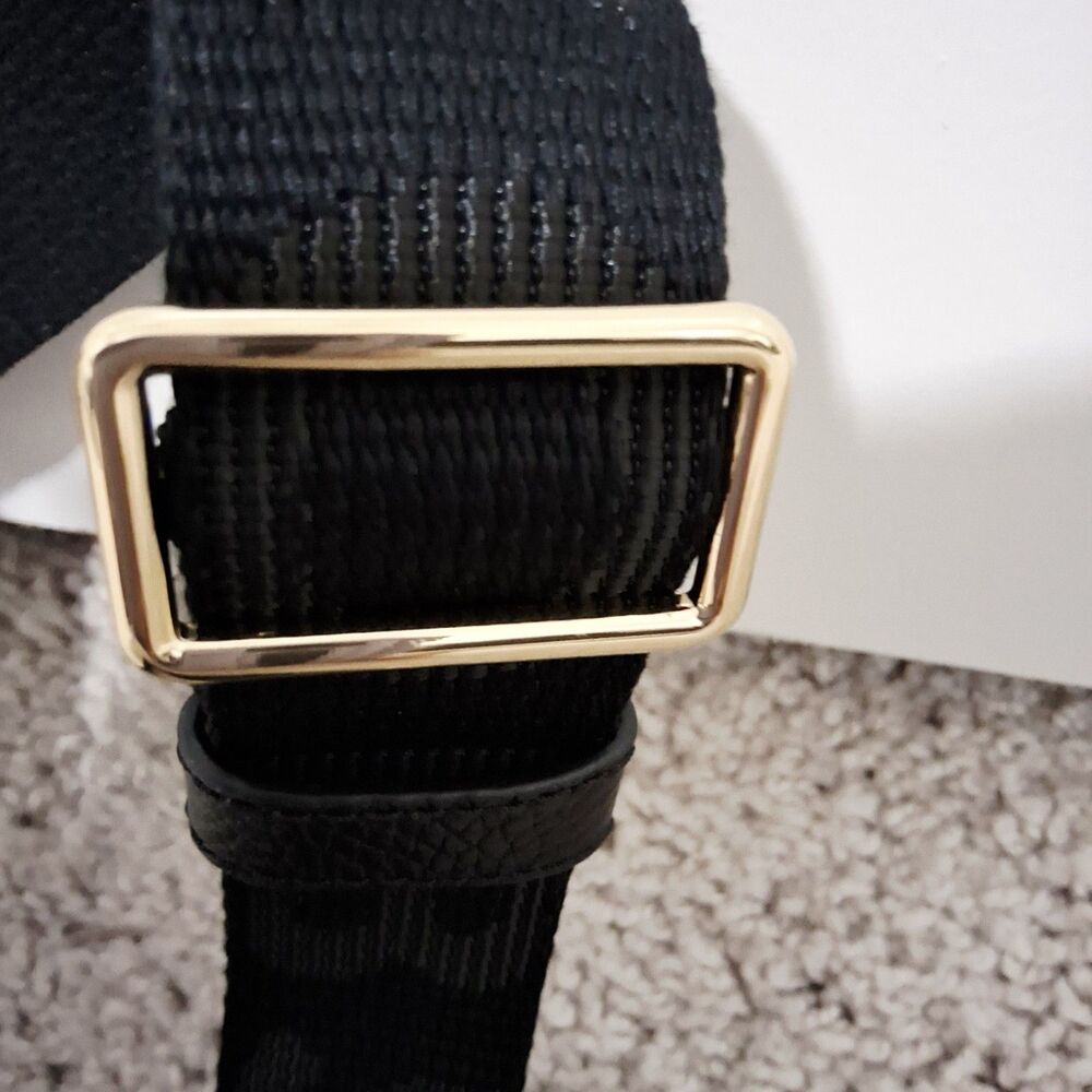 Marc Jacobs Logo Webbing Bag Strap Black with Gold-tone hardware New w/o Tag - Picture 7 of 16
